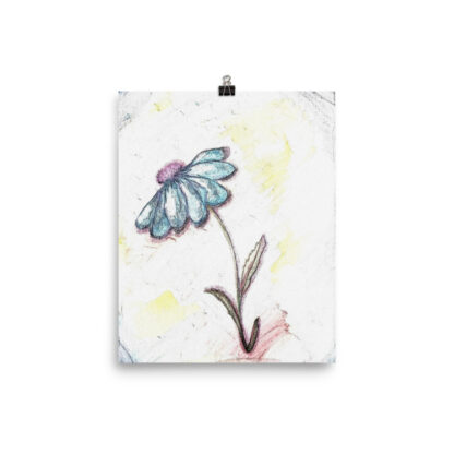 Light Blue Daisy Photo paper poster - Image 3