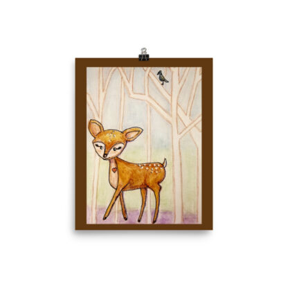 Woodland Deer Photo paper poster - Image 3