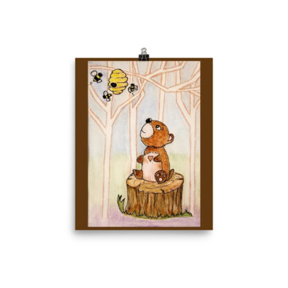 Woodland Bear Photo paper poster - Image 3