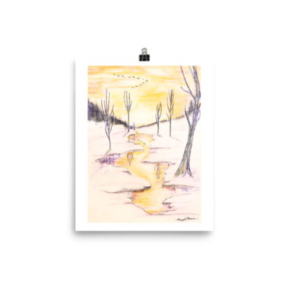 Gold River in Snow Photo paper poster - Image 3