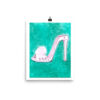 Shoe Lady Slipper on Green Photo paper poster - Image 3
