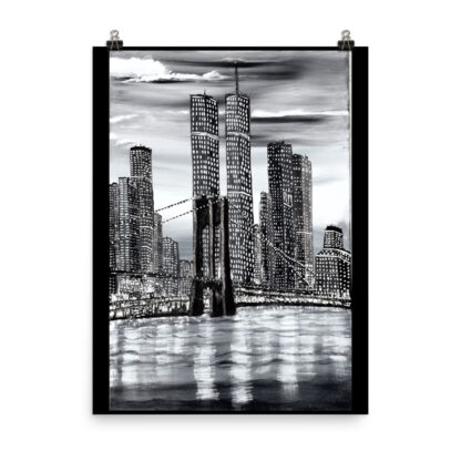 Brooklyn Bridge & Twin Towers Photo paper poster - Image 2