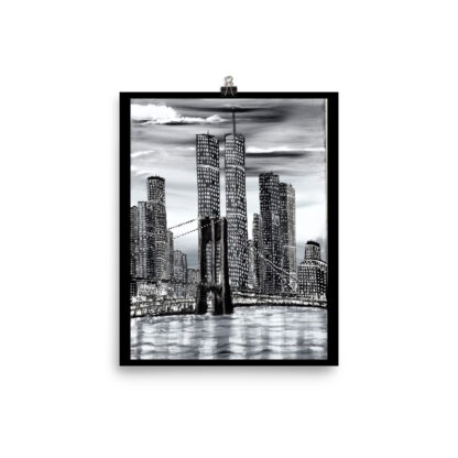 Brooklyn Bridge & Twin Towers Photo paper poster - Image 3